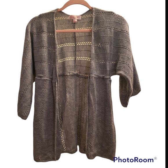 NEW LIGHTWEIGHT OPEN KNIT SHORT SLEEVE CARDIGAN SWEATER ⭐️⭐️⭐️⭐️⭐️ - Picture 10 of 10